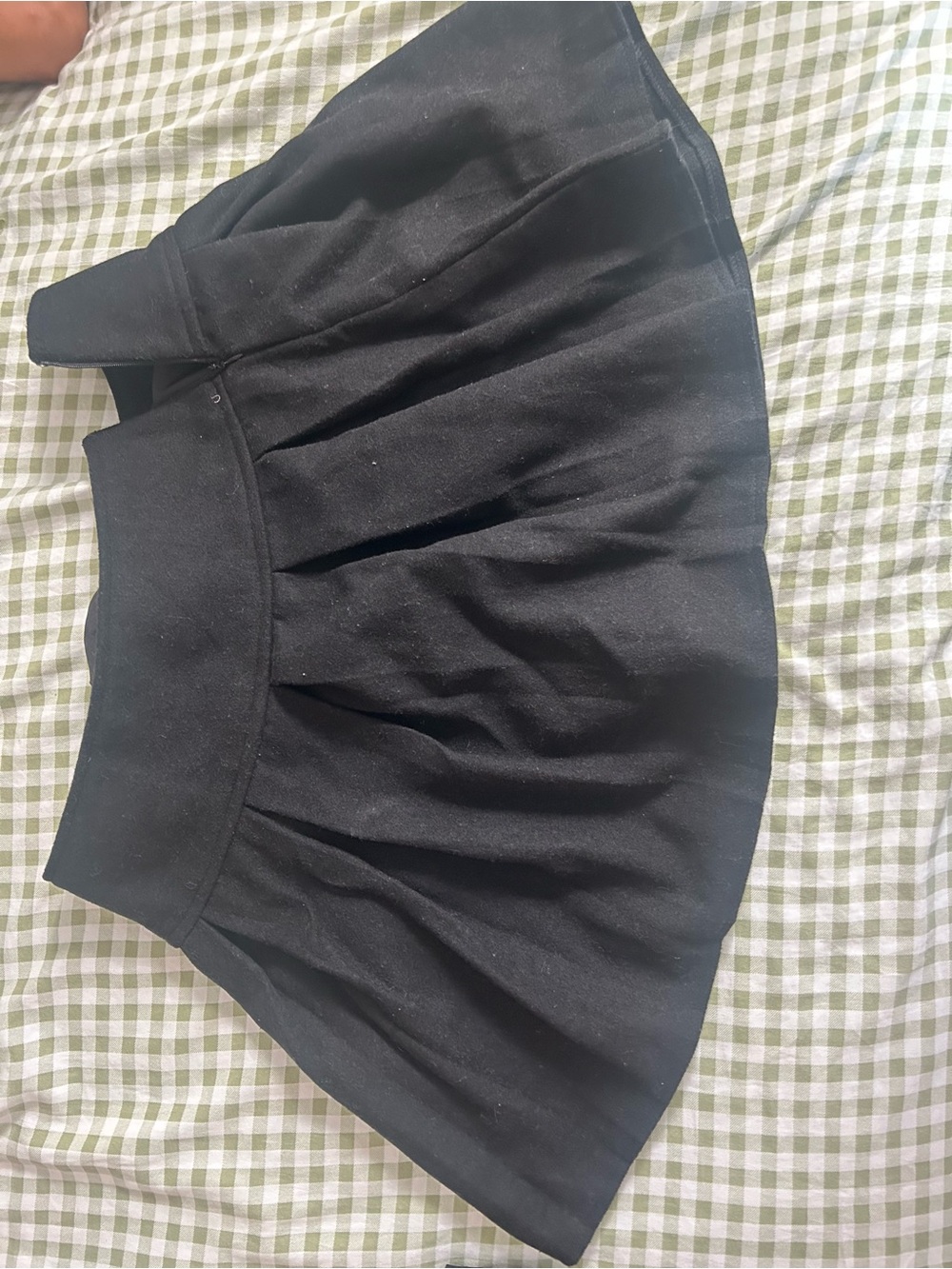 Black Pleated Mini Skirt